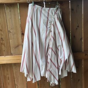 Free People Ruched Layered Mini/Midi Skirt.